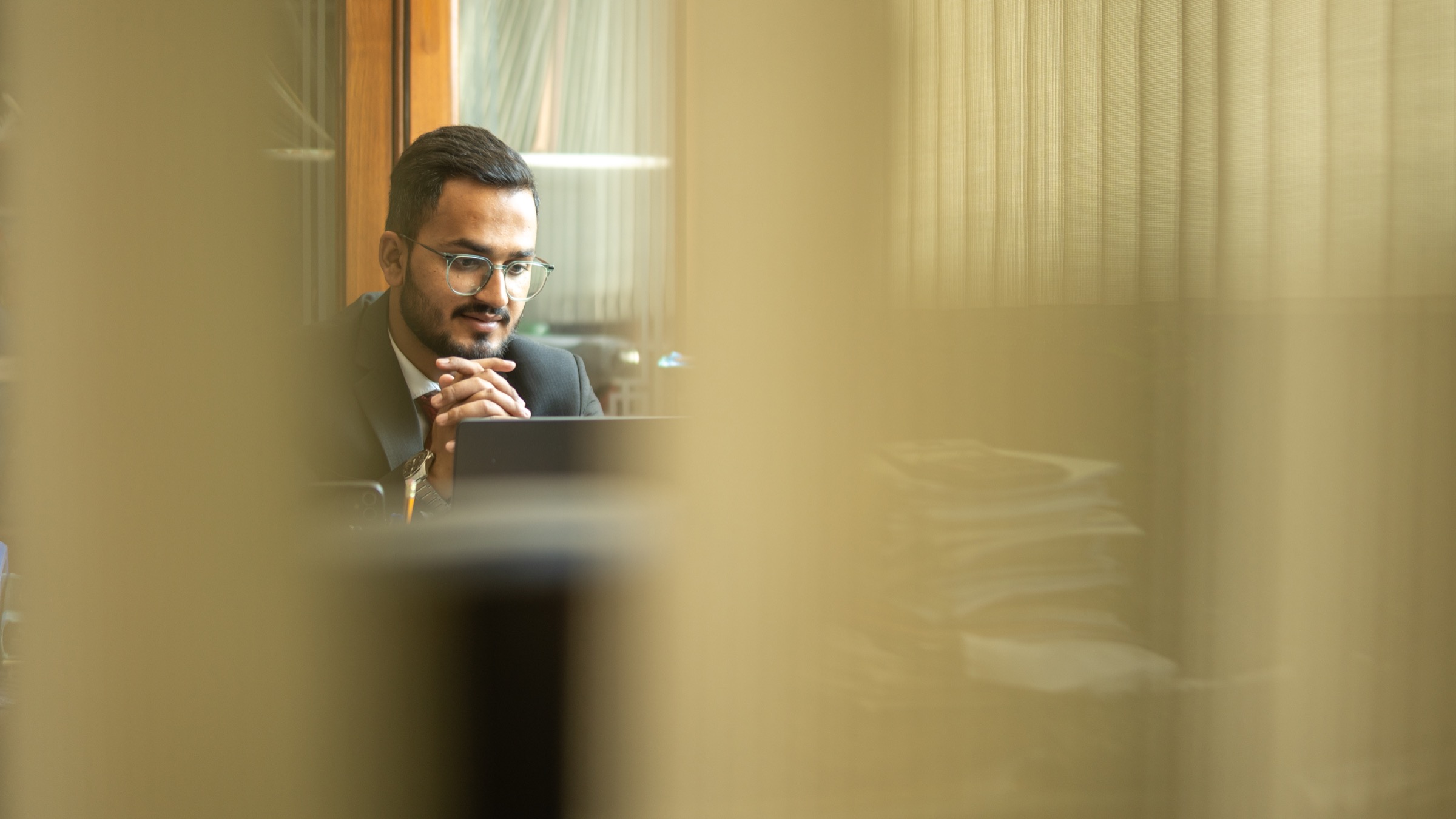 CA Anuj Singh Bhandari seen through an office interior